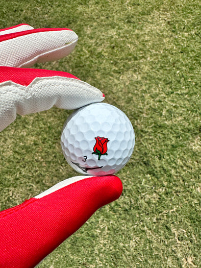 Rose design golfdotz on Mizuno Golf Ball