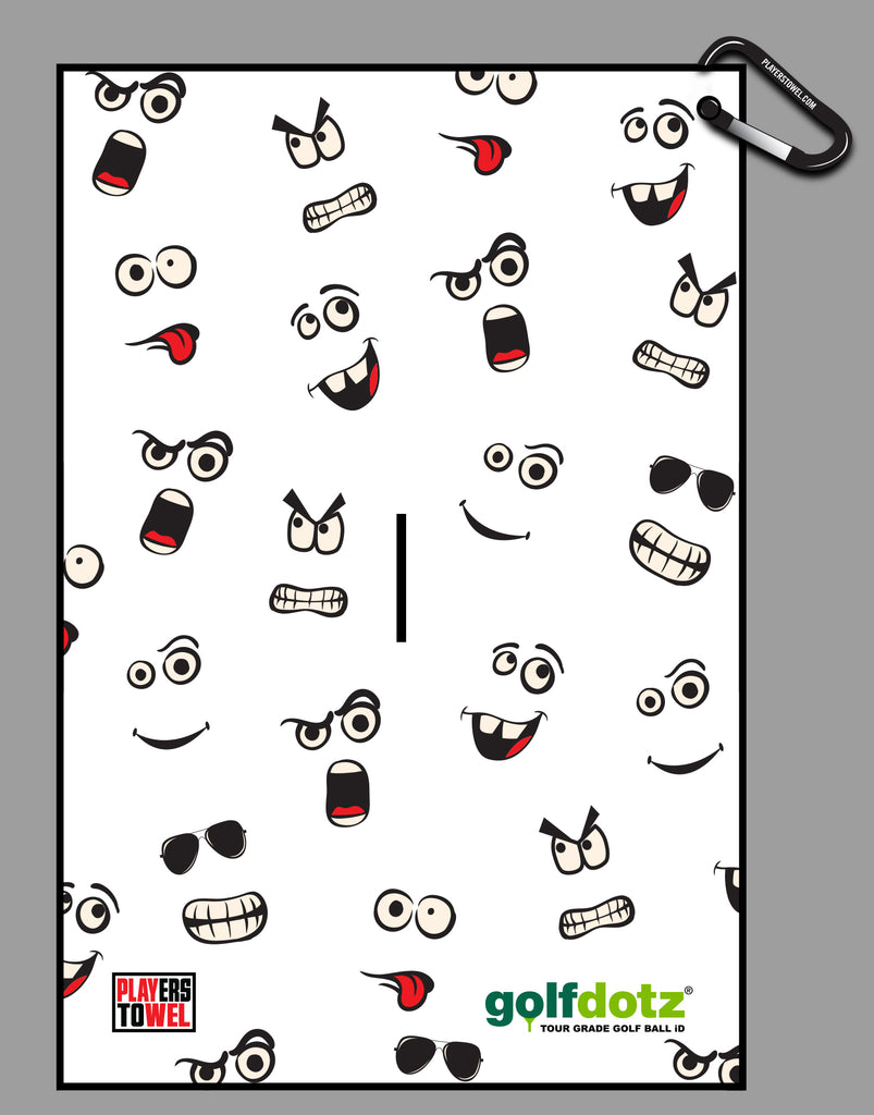 Funny Faces Golf Towel (Golfmoji Boys)(16