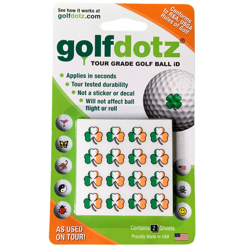 Irish Shamrock Golf Ball Ink Transfer Golf Ball ID Stamps Golfdotz
