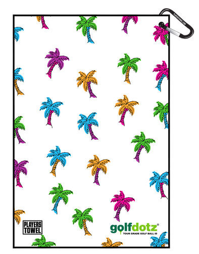 Miami Palm Trees Mini Tour Towel (16"x 24")