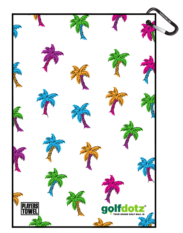 Miami Palm Trees Mini Tour Towel (16"x 24")