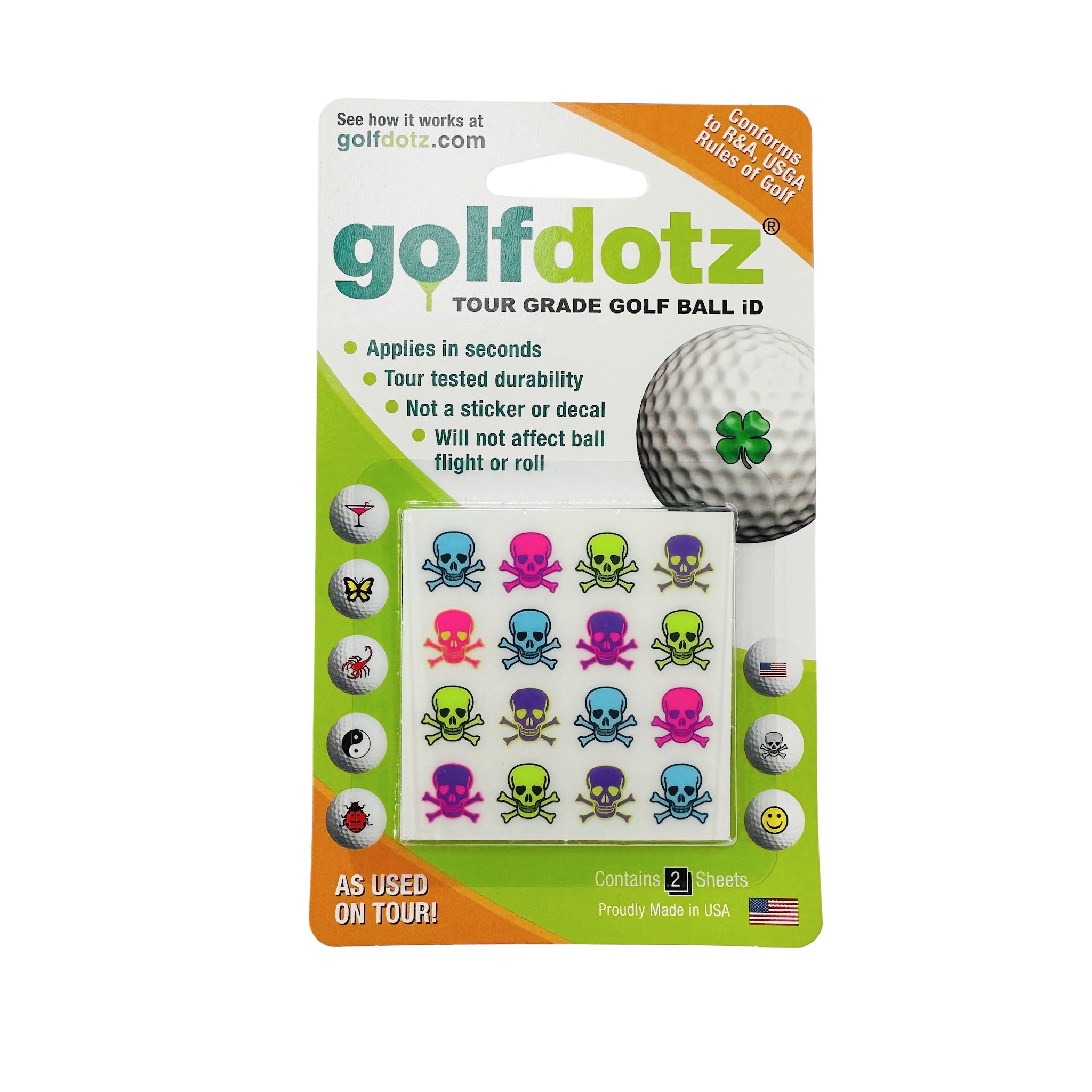 Golfdotz Skullmania | Skull Golf Ball Markings Golfdotz Skullmania | Skull Golf Ball Markings