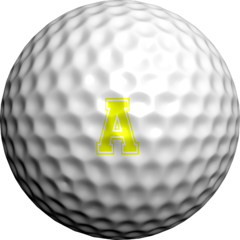 Varsity Alphabet-Yellow Single Sheet  - Golfdotz
