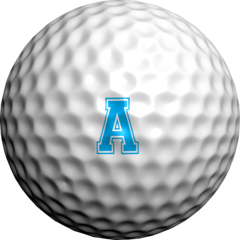 Varsity Alphabet-Aqua Single Sheet - Golfdotz