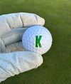 Green Letter K on Golf ball