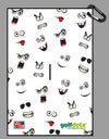 Many Faces of Golf (Golfmoji) Mini Tour Towel (16"x 24")