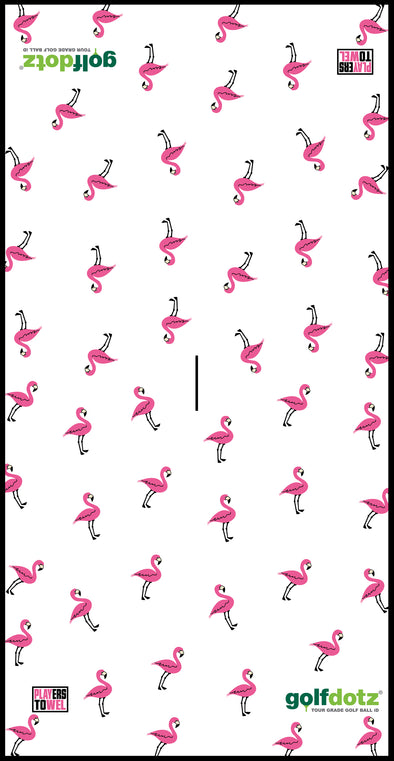 Custom Golfdotz Flamingo Tour Towel 22" X 40"