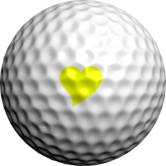 NEON Yellow Hearts & Flowers - Golfdotz