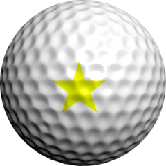 NEON Yellow Mega Stars - Golfdotz