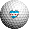 Chicago Heart Flag  - Golfdotz