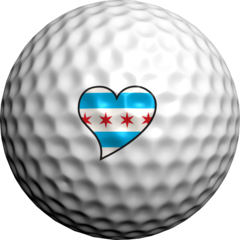 Chicago Heart Flag  - Golfdotz