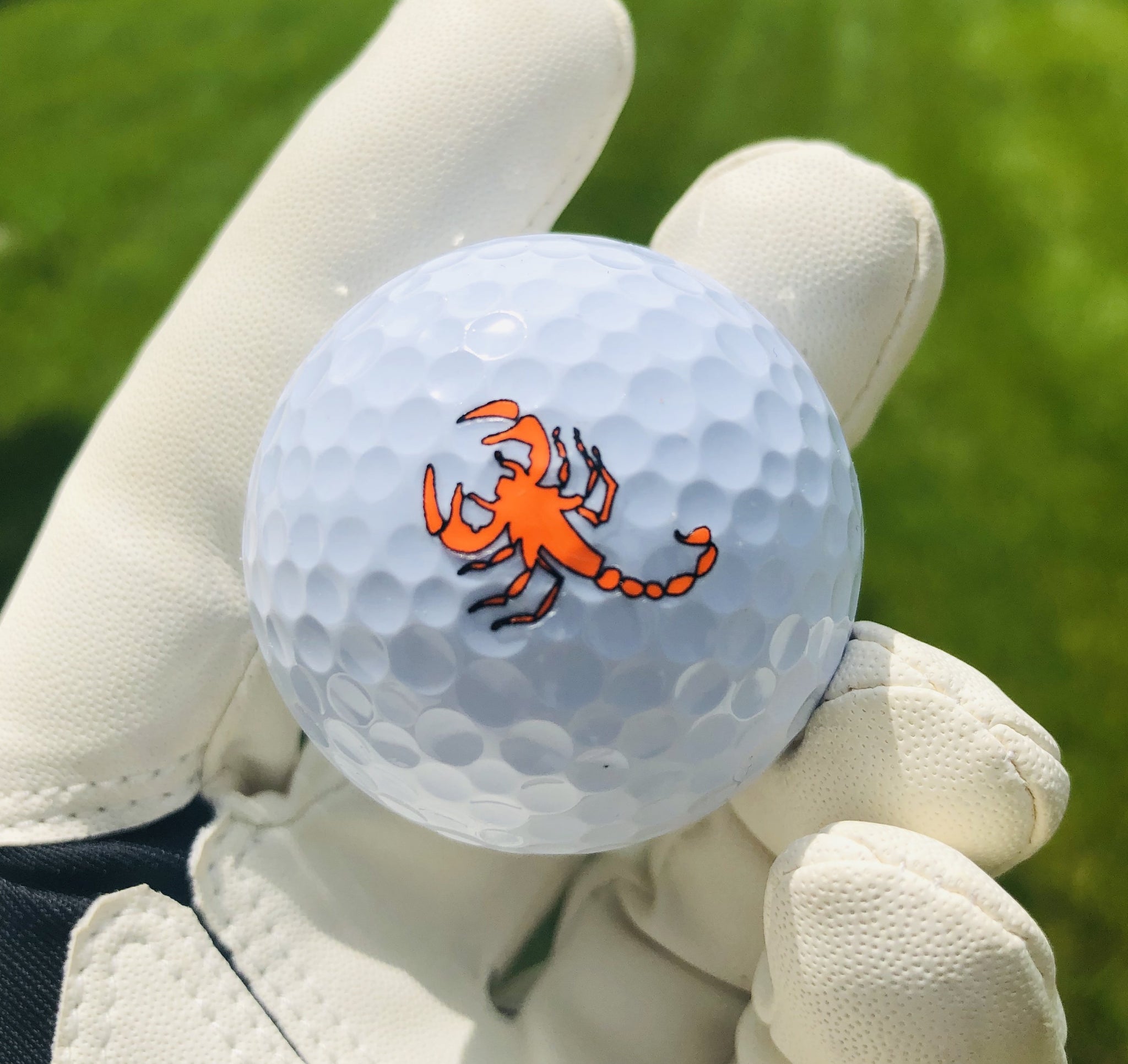 Golfdotz Neon Orange Scorpion | Orange Golf Ball Markings