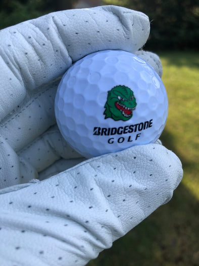 Godzilla design on golf ball