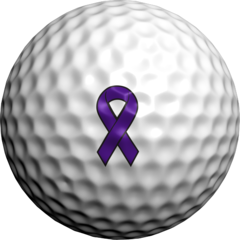 Purple  Ribbon. ALZ - Golfdotz